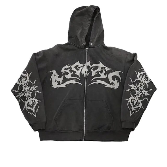 Flame Zip-Up Hoodie